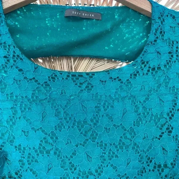 6/$20. Graduation dress , formal, wedding embroidered teal dress medium - Picture 3 of 8